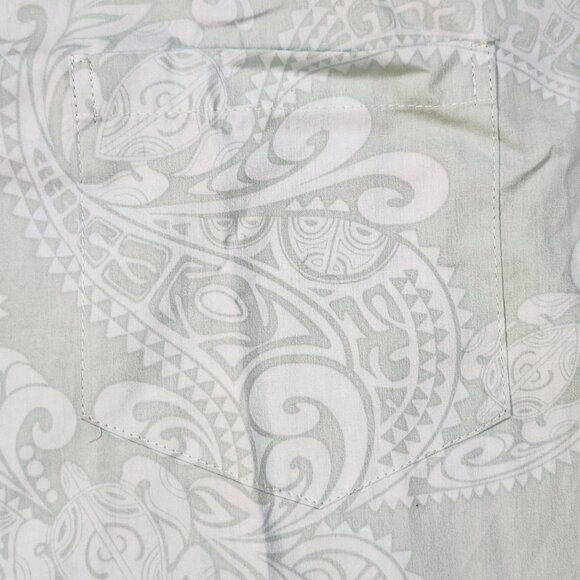 Pacific Legend Hawaiian Aloha Shirt Lt Green XL Honu Tiki Surfboards - Picture 6 of 9